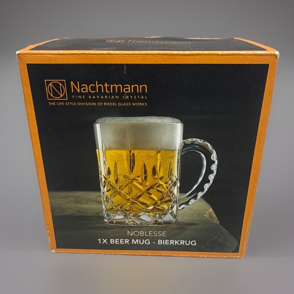 Nachtmann Noblesse Crystal Beer Mug W/ Handle 600 ml Made In Germany Fast Ship!